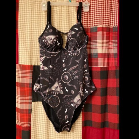 NWT hell bunny arcane swimsuit - Picture 2 of 3